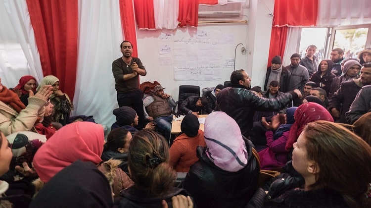 En Tunisie, une mobilisation de chômeurs à Kasserine en janvier 2016